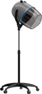 JupiterForce Professional Hooded Floor Hair Dryer 1300W Adjustable Stand Up Bonnet Hair Dryer with Rolling Wheels for Home Salon Spa Beauty Equipment