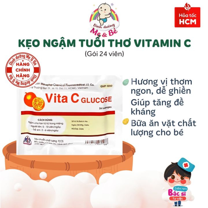 Kẹo cam tuổi thơ vita c ( gói 24 viên )- bổ sung vitamin c , tăng sức ...
