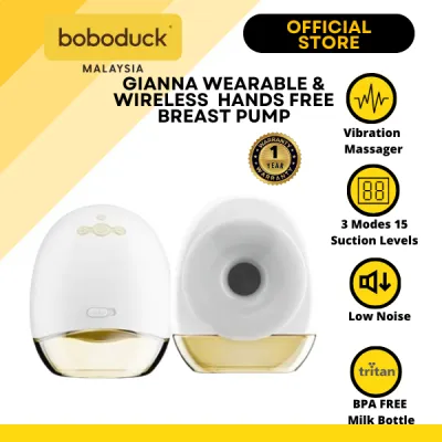 Boboduck Gianna Pam Payudara Boleh Pakai & Tanpa Wayar Tanpa Tangan Elektrik Boleh Dicas Semula F5070