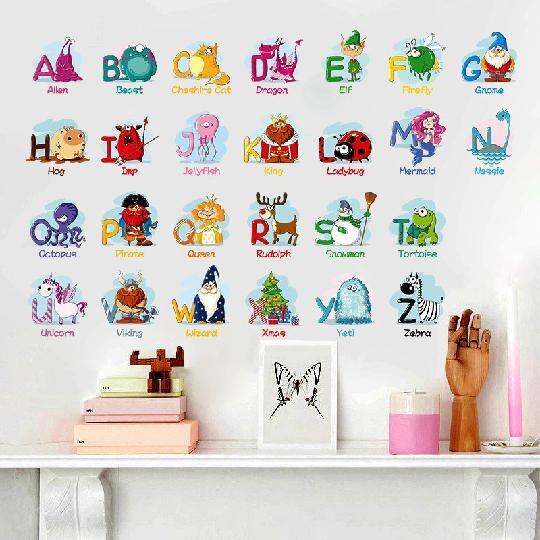 Sticky letters online for wall