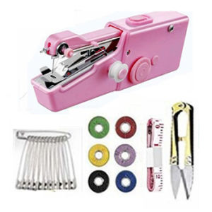 【Sewing At Home Just Press 】Handy Stitch Hand-held Electric Sewing Machine Set Mini Portable Tailor Home Travel