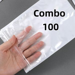 Combo 100 Túi zip lock trắng sữa nhiều kích cỡ khác nhau ALLIN