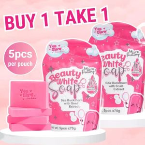 【BUY 1 TAKE 1】YOU GLOW BABE BEAUTY WHITE SOAP 10x Power Whitening 5PCS BAR SOAP PER PACK