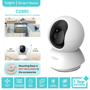 TP-Link Tapo C200C  CCTV Camera 1080p Indoor 360 Degrees Pan and Tilt Home Security Wi-Fi Camera with HD Night Vision and Two-Way Audio