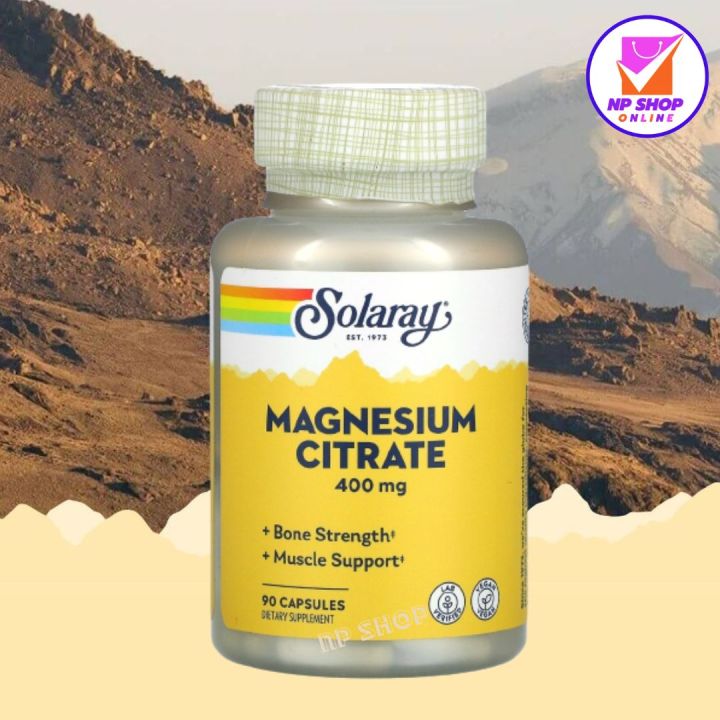 Solaray, Magnesium Citrate, 400 mg, 90 Capsules (133 mg per Capsule ...