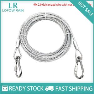 LF Wholesale✨Flash Sale ✨ 3-10M Double-Headed Dog Tie Out Cable Leash Raction Rope Metal Buckle Steel Wire Anti-Rust Training Collar Outdoor Dogs Strap