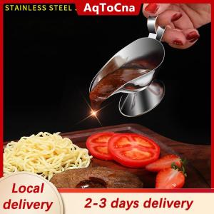 [COD] AqToCna Ship within 24 hours Sauce Dripless Lip Salt Spice Gravy Boat Kitchen Restaurant Sauce Storage Box