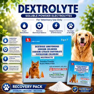 DEXTROLYTE Recovery Pack for Dogs 1 BOX of 7 Sachets 5g SOLD per BOX