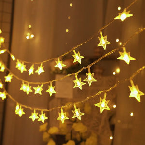 SXH Starry Sky led Pentagram Lighting Chain Battery Colored Lights Wedding Bedroom Layout Holiday Christmas Decoration Light