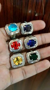 Cincin Batu Diamond Kating Oval Ukuran 12x10mm