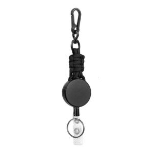 Heave nhiệm vụ Reels có thể thu vào Keychain chủ Reel Carabiner chủ cho móc khóa ghi tên thẻ