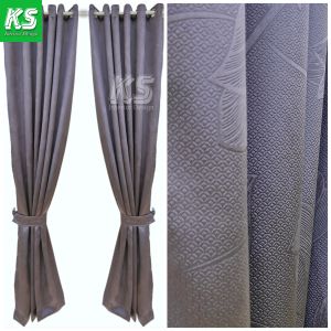 Gorden Jendela Minimalis Embos Bunga Tulip Glosy Kilap Bahan Tebal Blackout Import Tidak Model Smockring