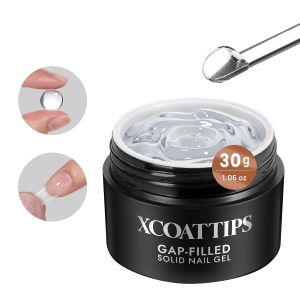 BTArtboxnails XCOATTIPS Solid Nail Glue Gel - 30g Gap-Filled Gel Nail Glue for Nail Tips Press on Nails Upgrade  Needed UV for Acrylic Fake Nail