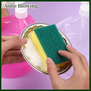 Aolie Kitchen Detergent Dispenser Soap Holder Press Type Automatic Liquid Outlet Box Kitchen Accessories Dishwasher Brush Combination