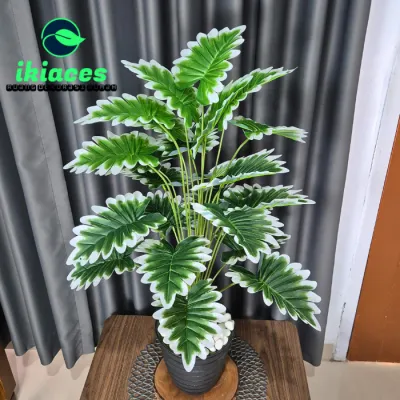 DAUN KELADI AGLONEMA ARTIFICIAL DAUN PLASTIK BUNGA POT HIAS DEKORATIF DAUN MONSTERA PLASTIK POHON HIAS PALSU MURAH
