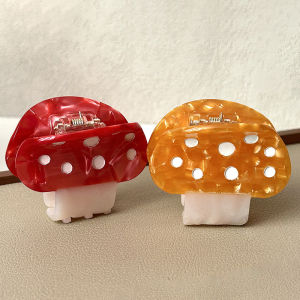 [fenggongshuode] Cute Mushroom Shape Small Hair Claw Fashion Creative Acetate Hair Clip Lovely Plants Shark Clips For Girl Hair Accessories
