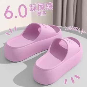 [Free Shipping] Womens high-heeled slippers for summer new thick-soled EVA slippers soft-soled home sandals