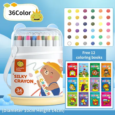 48PCS Silky crayon for kids Washable Non Toxic Colouring Painting Pas Drawing Art Krayon Tidak Kotor Tangan Childrens Painting Set
