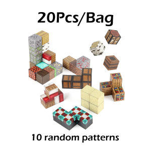 Magnetic blocks building building blocks for kids magnetic block mainan magnet blok Blok bangunan kubus bertumpuk