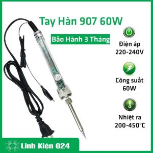 Tay hàn No.907 mỏ hàn nhiệt 907 điện áp 220V công suất 60W điều chỉnh nhiệt độ ( Bảo hành 3 Tháng )