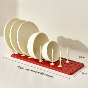 ชั้นวางจานแบบตั้งโต๊ะ ชั้นวางจาน ความเรียบง่ายแบบสมัยใหม่ แข็งแรง ชั้นวางท่อระบายน้ำ ทำความสะอาดง่าย