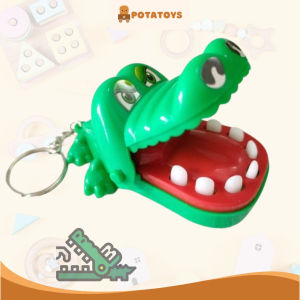 POTATOYS - Mainan Anak Buaya Gigit Mini Crocodile Dentist Mainan Gantungan Buaya Gigit Mini