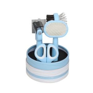 YITAQI 5Pcs/Set Remove Floating Hairs Pet Comb Set Comfortable Handle Safe Double-sided Knot Comb Multifunctional Massage Comb for Dog Cat