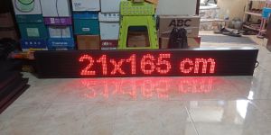 Running Text P10 5 Panel Ukuran 21x165 cm Outdoor Lampu Tulisan Berjalan