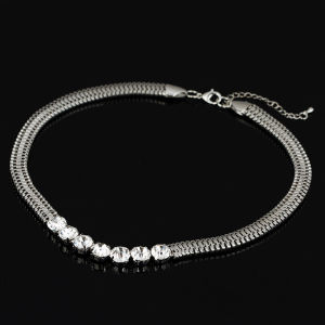 New shiny necklace diamond-encrusted long retro Korean pendant short neck necklace accessories