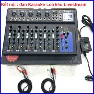 Mixer F7 yamaha có Bluetooth USBGhép dàn karaokeHát LinestreamLoa kéoTặng dây kết nối