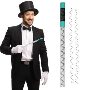 DENLUN ของขวัญวันเกิดของขวัญ กระตุ้นความสนใจ อุปกรณ์เสริมโต๊ะ ของเล่นแบบภาพลวงตา วิทยาศาสตร์ออปติคอล อุปกรณ์ประกอบฉากเวที สปริงหมุน ของเล่นโชว์มายากล Wonder Wire ชุดมายากลภาพลวงตา