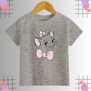 KOKO IMPORT - Baju Kaos Anak Dan Remaja Perempuan Umur 2-16 Tahun Tshirt Distro Motif Kucing Kitty