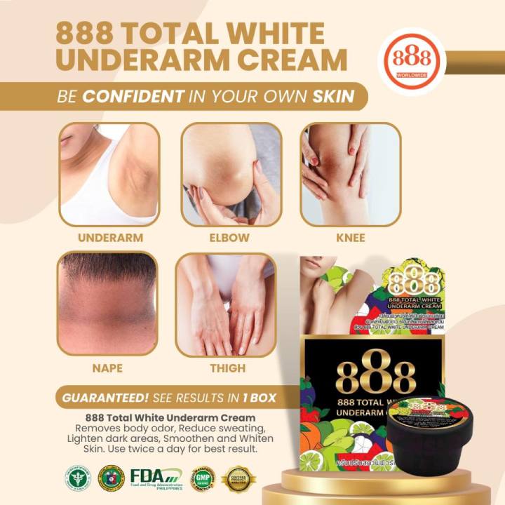 88 TOTAL WHITE UNDERARM CREAM NEW VERSION FDA APPROVED IN