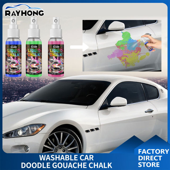 Rayhong 30ml Washable Car Doodle Gouache Chalk Car Window Tire - Main Image