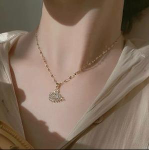 Klinik Kalung - Kalung Titanium Wanita Korean Style Anti karat Liontin Angsa Permata