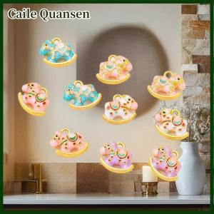 Caile 10ชิ้นจี้ห้อยคอรูปม้าราศีม้าเคลือบน่ารักสำหรับทำเครื่องประดับต่างหูสร้อยคอสร้อยข้อมืออุปกรณ์ DIY