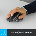 Chuột không dây Bluetooth Logitech MX Master 2s - Form to, dùng mọi bề mặt, con lăn Hyperfast, sạc nhanh USB-A. 