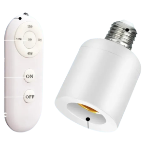 Đui Đèn Điều Khiển Từ Xa E27 Có Hẹn Giờ – Ổ Đui Đèn Remote Không Dây An Toàn Tiện Lợi Cho Gia Đình