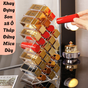 • Kệ Đựng Son 28 Lỗ – Thiết Kế Gọn Nhẹ Tôn Lên Độ Sang Của Son-Kệ Đựng Son Kiểu Nghiêng 28 Ô – Nhựa Cứng Cao Cấp Sang Trọng