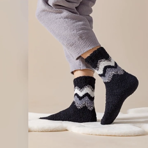 Warm Non-slip Slipper Socks for Men Boys Winter Autumn Home Socks for Teenage Boys Socks with Wave-pattern