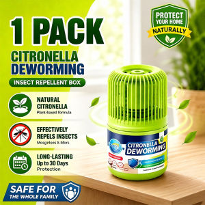 Citronella Deterrent Insect Repellent Box Natural Plant-Based Formula Protects Home Effectively Repels Mosquitoes Long-Lasting Up to 30 Days Safe for Whole Family
