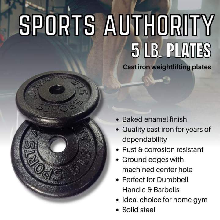 Dumbbells Barbells Plates ( 5 LBS. ) SPORTS AUTHORITY Lazada PH