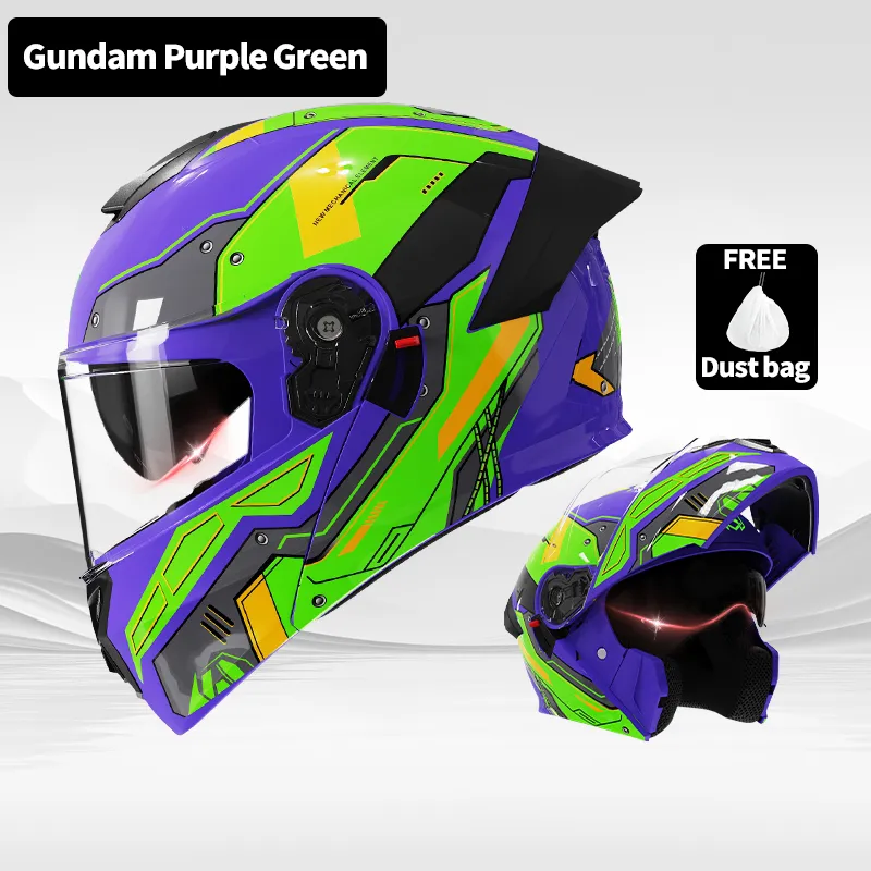 AXK 909 Double Miorr Motorcycle Modular Helmets with ICC Camouflage series  54-62cm head circumferenc