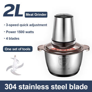 [10-year warranty] 5L Food Processor Electric Meat Grinder Stainless Steel Large Capacity Blender