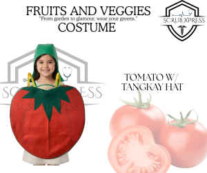 SXZ2026 Nutrition Month Costume Grow and Glow Fruits and Veggies with Tangkay Hat or Headress