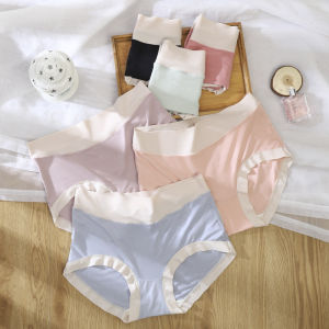 3PCS Rayon Modal Quality High Waist Rayon Modal Large Size Soft Solid Color Women Underwear Fashion