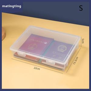 matingting Nhựa tập tin lưu trữ hộp tổ chức trong suốt vuông lưu trữ hộp A4 tổ chức hộp máy tính để bàn chống bụi lưu trữ hộp
