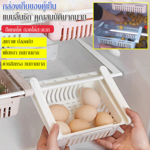 ตะกร้าเก็บตู้เย็น กล่องแช่แข็งแบบยืดไสลด์ได้