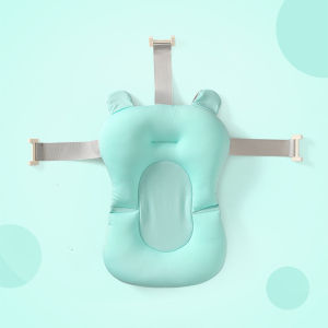 VREN Baby Bath Seat Support Mat Foldable Baby Bath Tub Pad & Chair Newborn Bathtub Pillow Infant Anti-Slip Soft Comfort Body Cushion