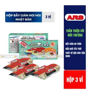 Bẫy Gián Nhật Hoi Hoi Gokiburi ARS – Hộp 3 Vỉ Không Độc Hiệu Quả Cao Hàng Nhật Chính Hãng